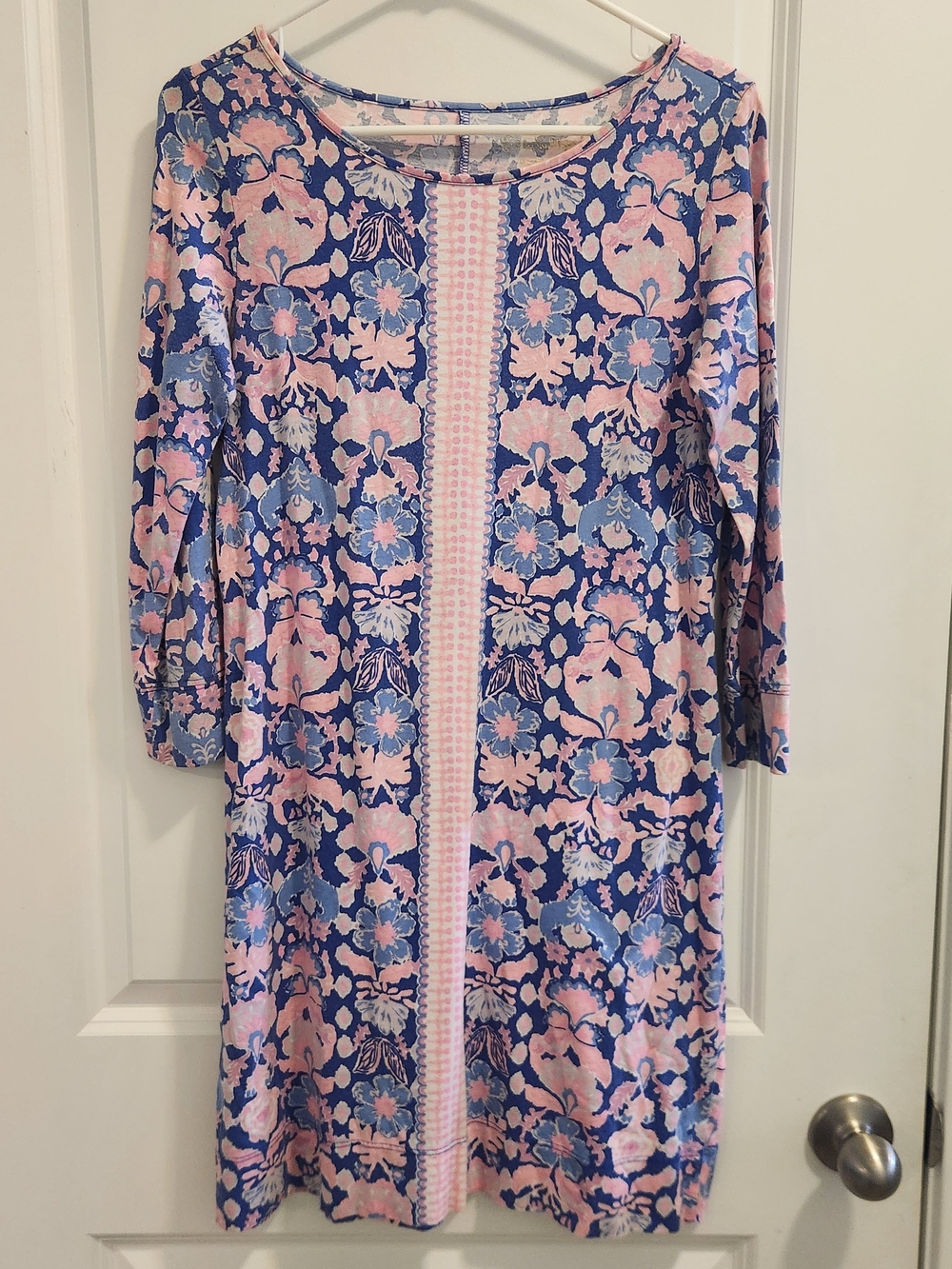 Lilly Pulitzer Pink and Blue Floral Midi Dress